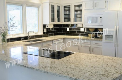 Quartz stone countertop processing sample