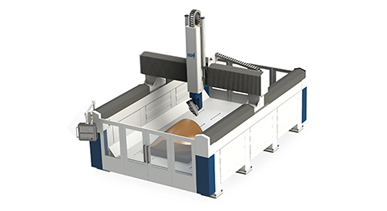 Five-axis machining center for foam molds